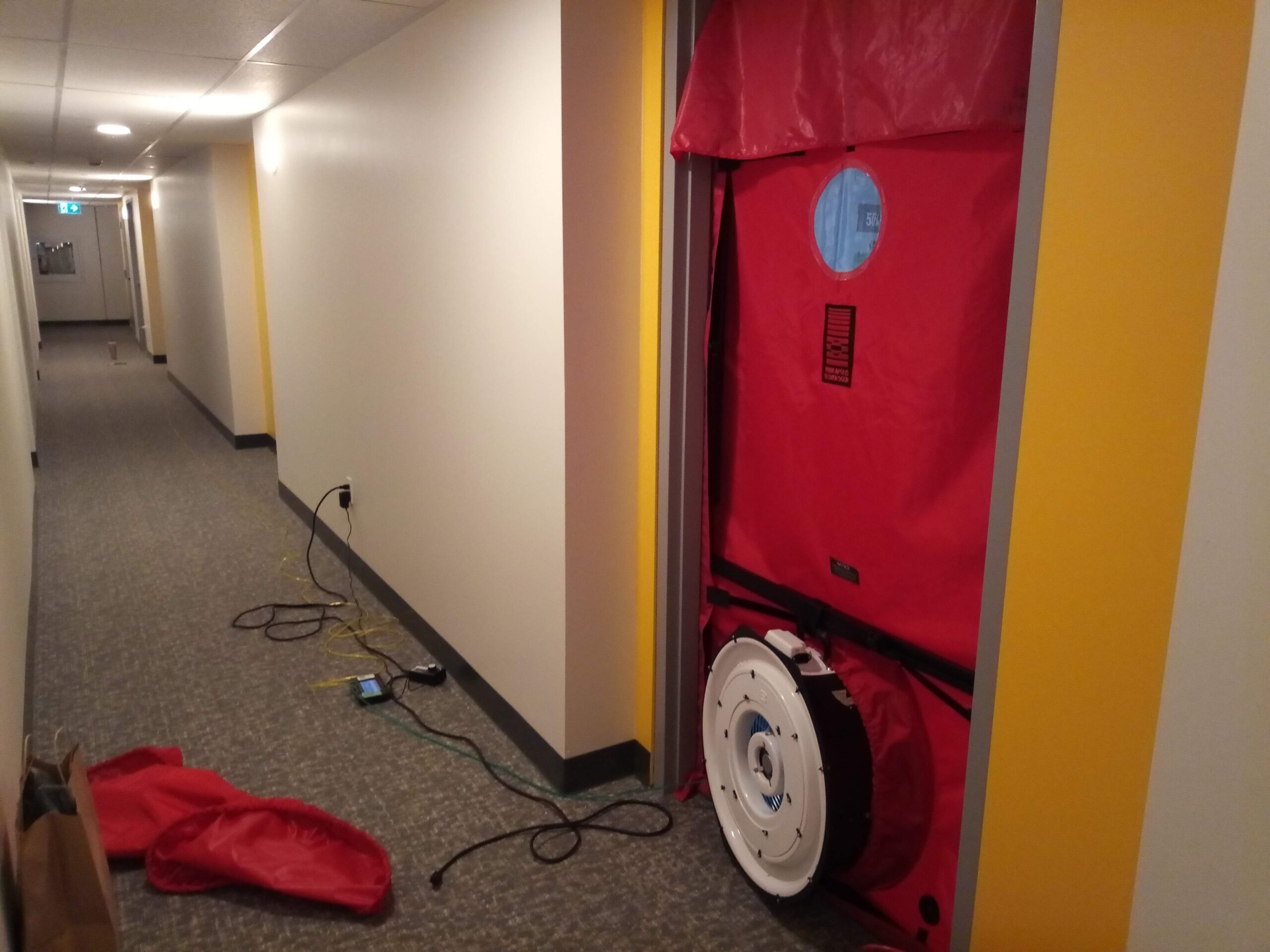 Blower Door Set-Up in Test Suite